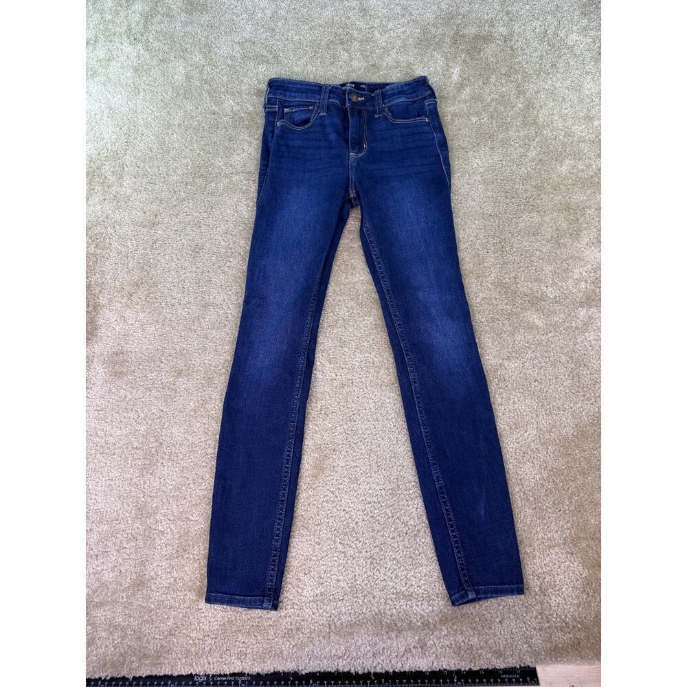 Hollister High Rise Super Skinny Stretch Jean Women's 0R W25xL27 Blue C266